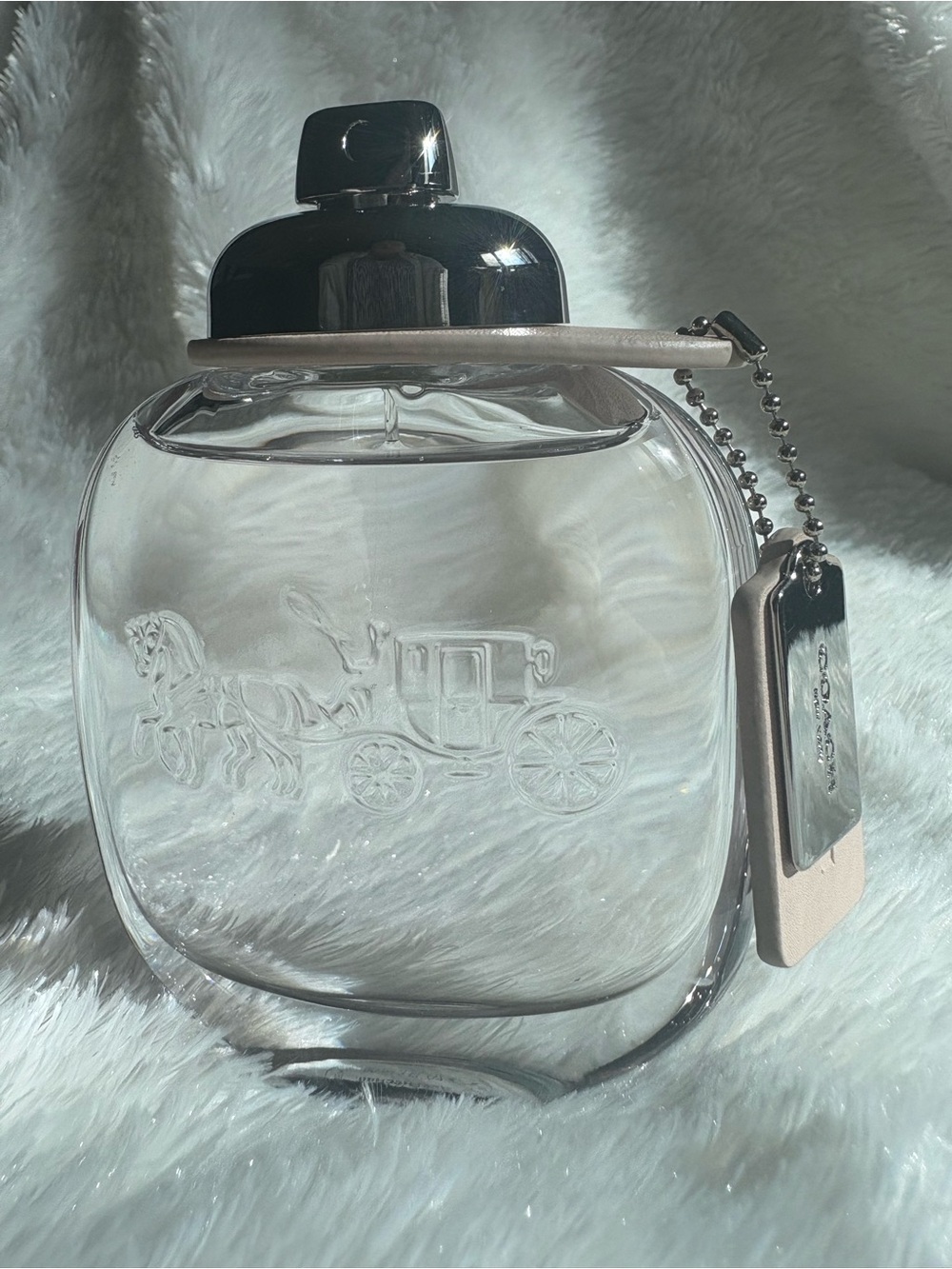 Coach New York Perfume with Silver Cap and Beige Leather Tag NWOB 3fl oz